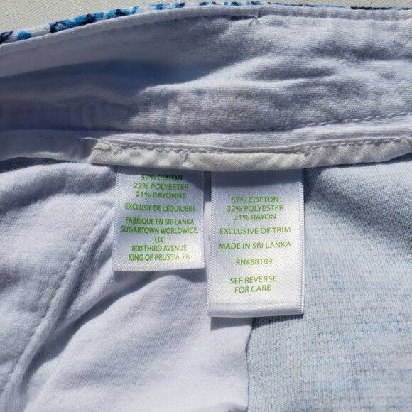 LILLY PULITZER - 5" Callahan Knit Short Cumulus Blue Blooming Together Size 16 - Picture 7 of 9